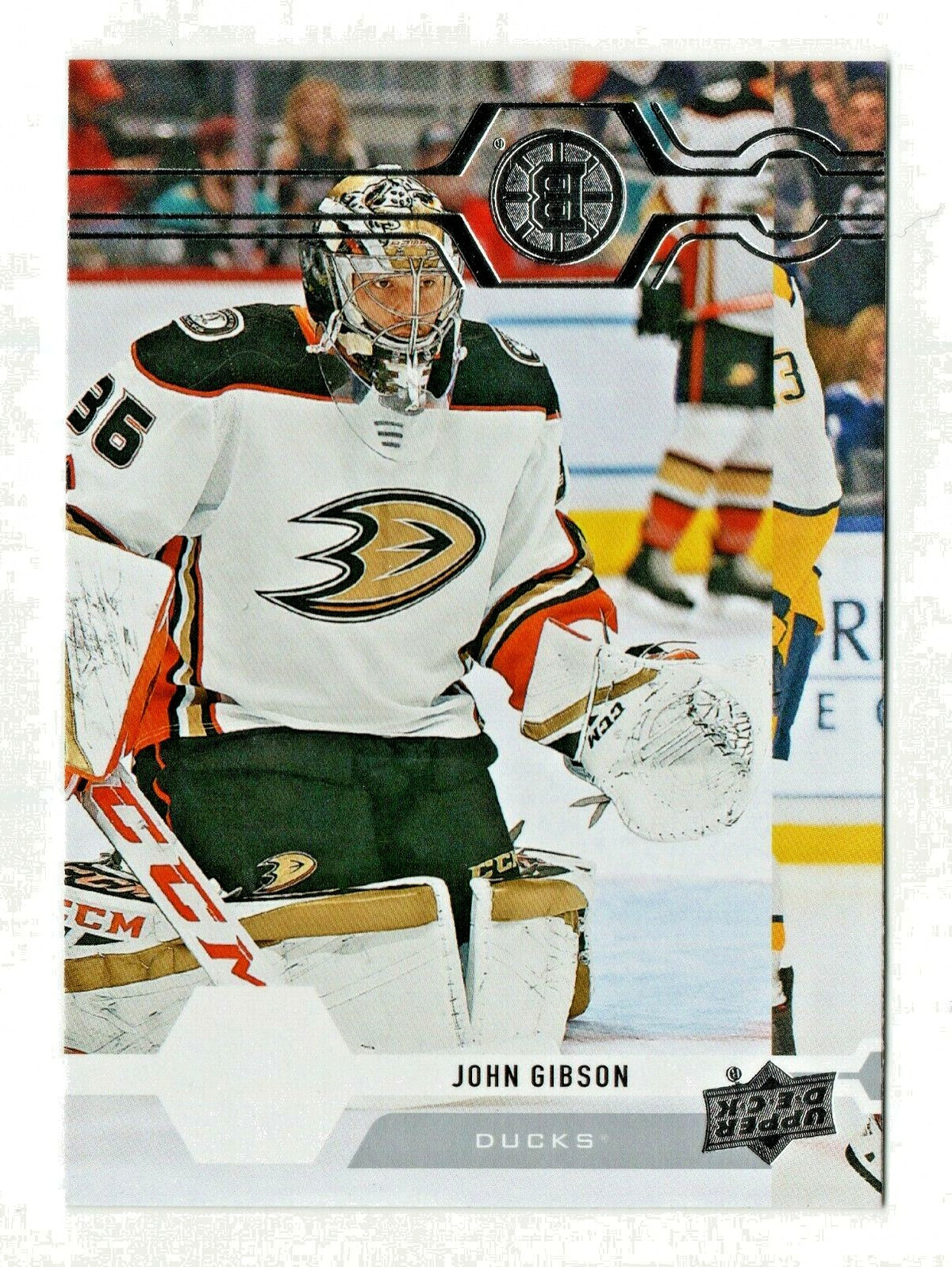 2019-20 UPPER DECK SERIES 2 Printing error card #426 JOHN GIBSON - Anaheim Ducks