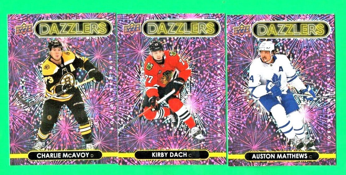 2021-22 Upper Deck Series 2  DAZZLERS PINK  DZ-51 to DZ-100 U-Pick List FREE Com