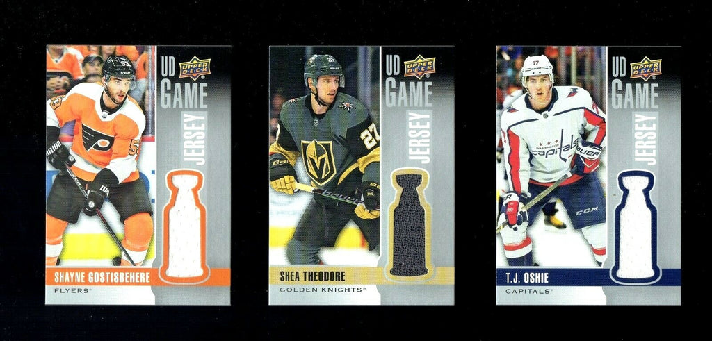 2019/20 UPPER DECK SERIES 1 HOCKEY GAME JERSEY CARDS  U-Pick From List