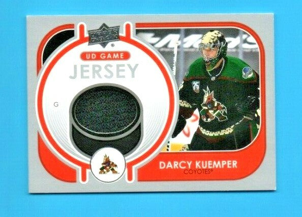 2021-22 Series 1 Game Jersey Relic #GJ-DK Darcy Kuemper  Arizona Coyotes - Black