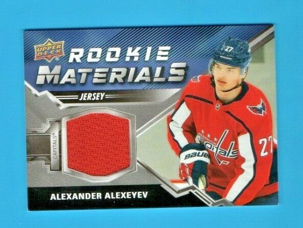 2020-21 Upper Deck series 2 Rookie Materials RM-AA  - Alexander Alexeyev  Caps