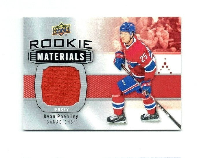 2019-20 UD Series 2 Rookie Materials #RM-RP Ryan Poehling - Montreal Canadiens 