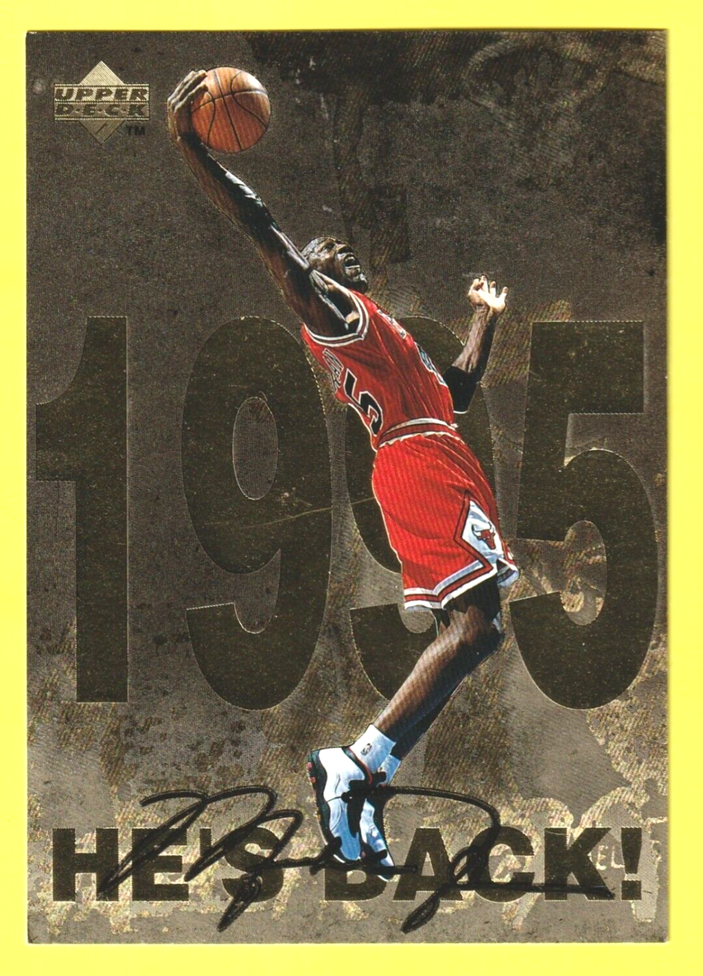 1998 Upper  Deck -  MICHAEL JORDAN  - Gatorade Postcard NBA  10 of 12   -  3.5/5