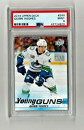 2019 Upper Deck Young Guns #249 Quinn Hughes RC Rookie PSA 9 MINT - Canucks