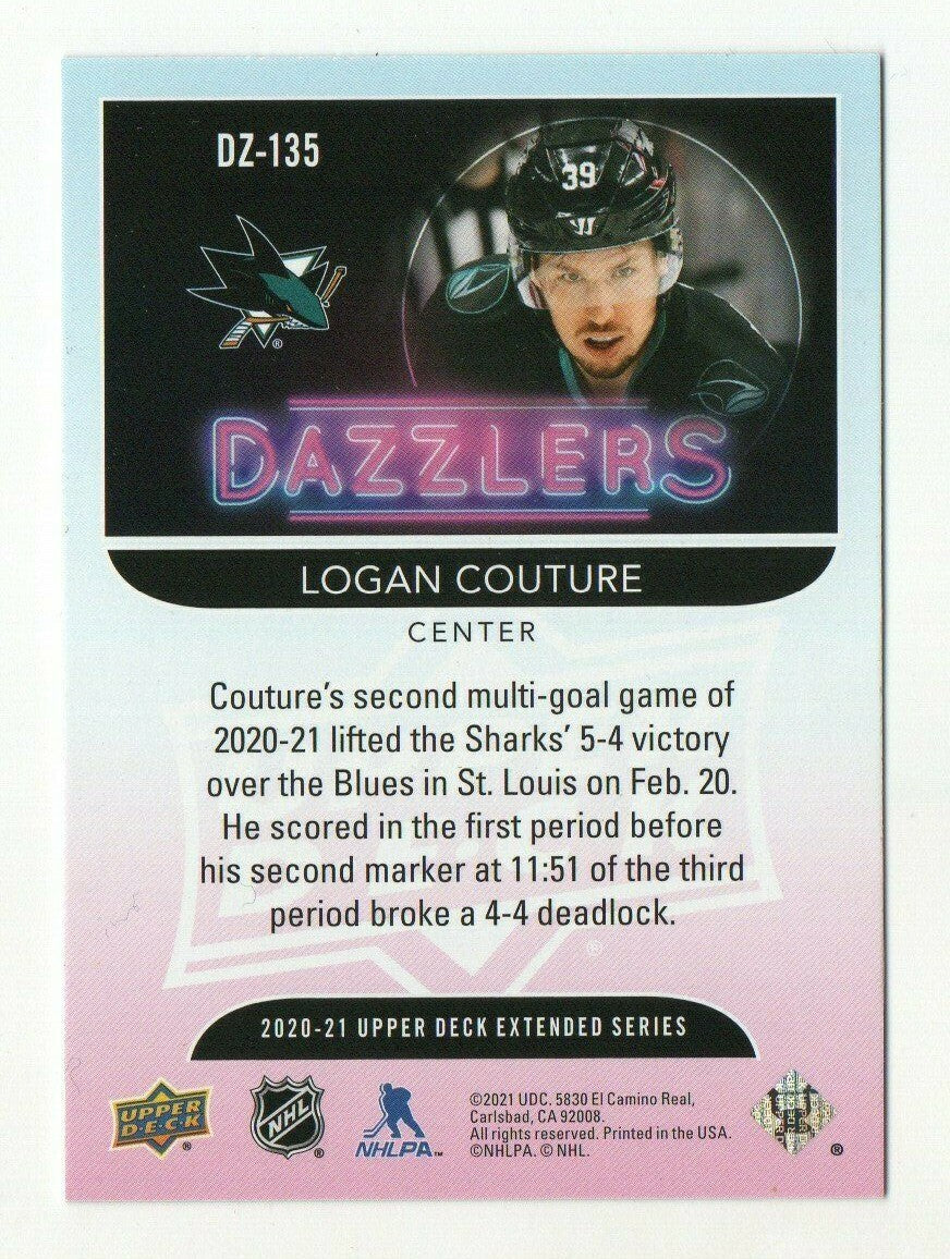 2020-21 Upper Deck Extended Dazzlers Pink -- Logan Couture  Jets - Card #DZ-135