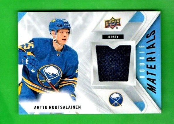 Artuu Ruotsalainen 2021-22 UD Series 2 Rookie Materials BLACK Jersey  -  RM-AR