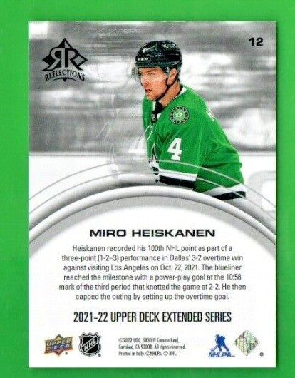 MIRO HEISKANEN  2021-22 UD Extended Triple Dimension AMETHYST Reflections104/300