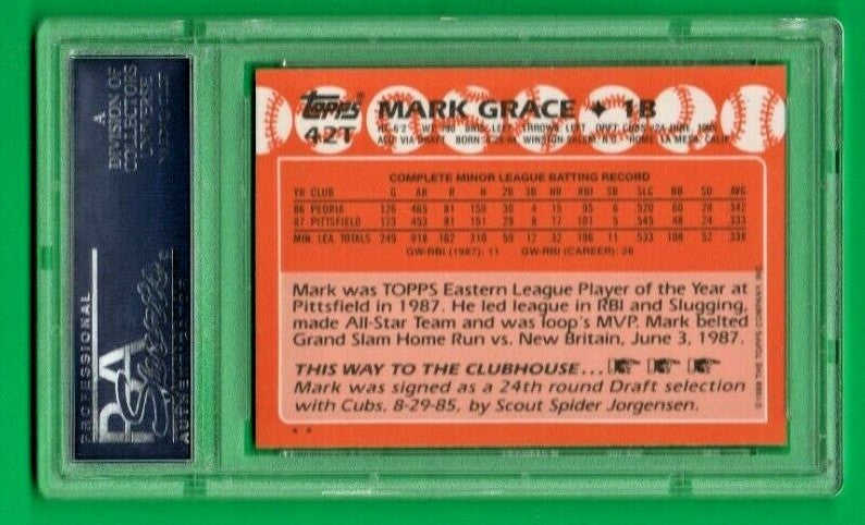 1988 Topps Traded #42T Mark Grace PSA 10 GEM-MINT - Chicago Cubs  -  HOF