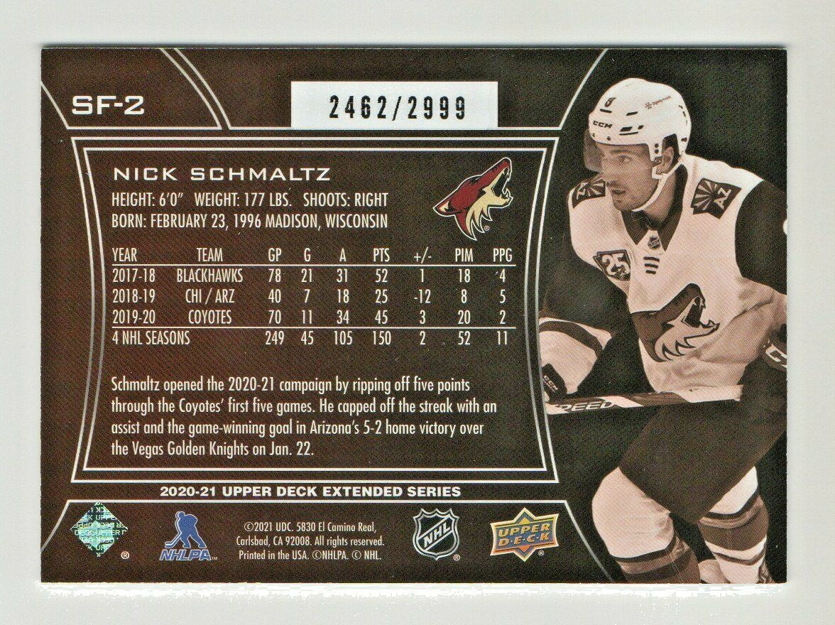 2020-21 Upper Deck Extended SPX Finite Nick Schmaltz #2462/2999 Card #SF-2