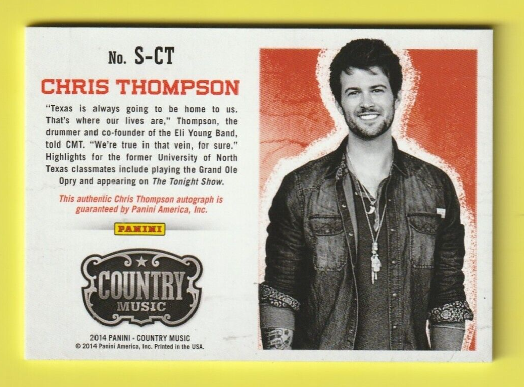 2014 Panini  - Country Music Signatures  - Red - Auto #S-CT Chris Thompson 47/99