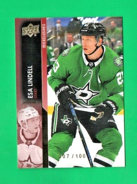  Esa Lindell 2021-22 Upper Deck Series 2 UD Exclusives #310 -   007/100  Stars