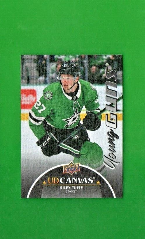 2021-22 Upper Deck Extended Young Guns Canvas Black #C375 Riley Tufte SSP Stars