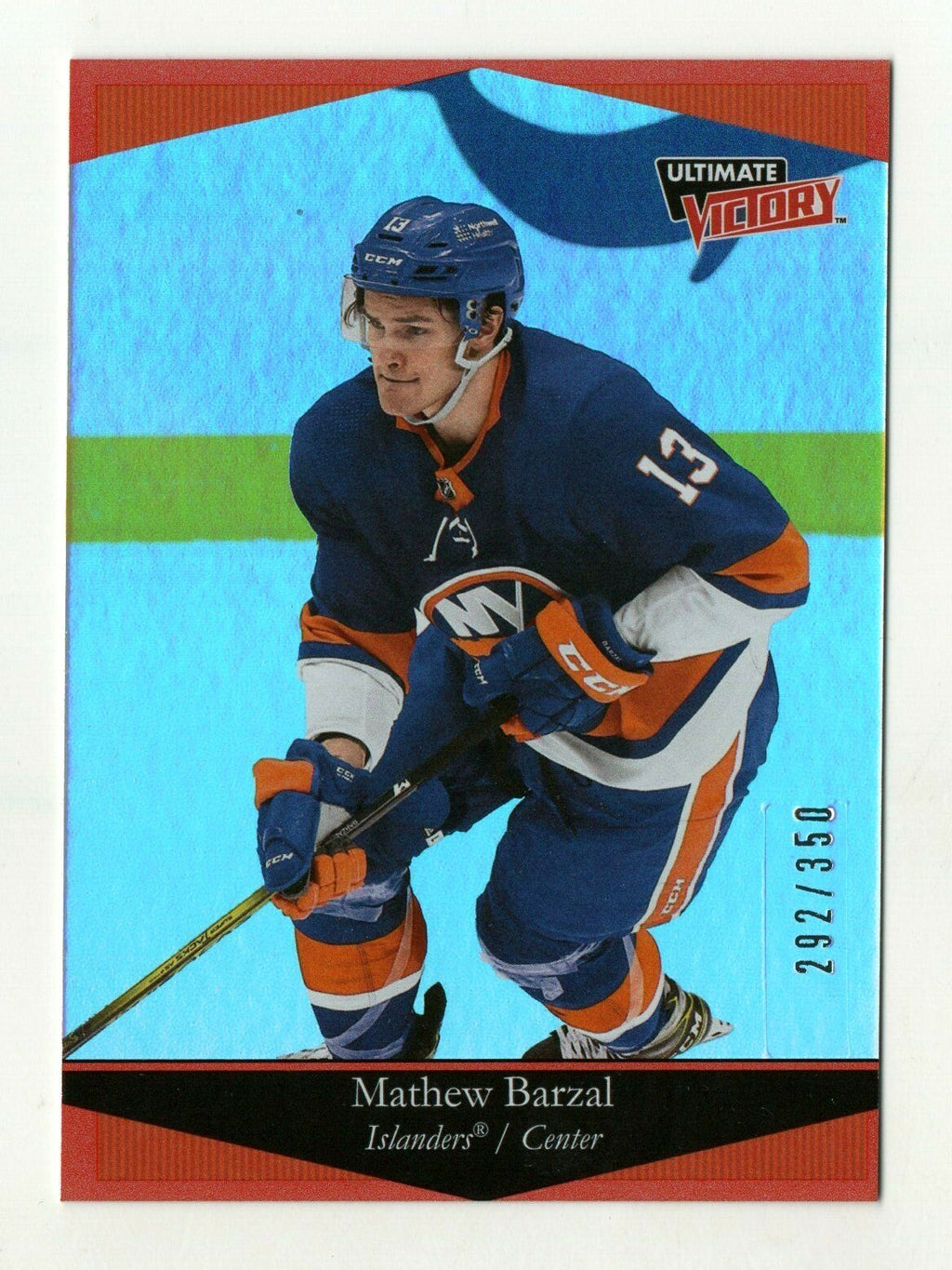 2020-21 UPPER DECK EXTENDED SERIES UV-11 Mathew Barzal #292/350 ULTIMATE VICTORY