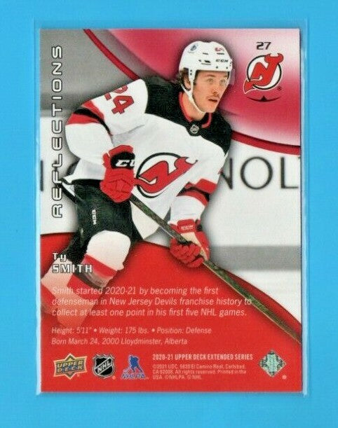 2020-21 Upper Deck Extended Reflections Red  -  Ty Smith  #27  Devils -  023/500