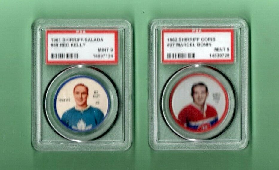 1968 Shirriff Coins - ALL GRADED -   Leafs,  Canadiens, Rangers, Kings,