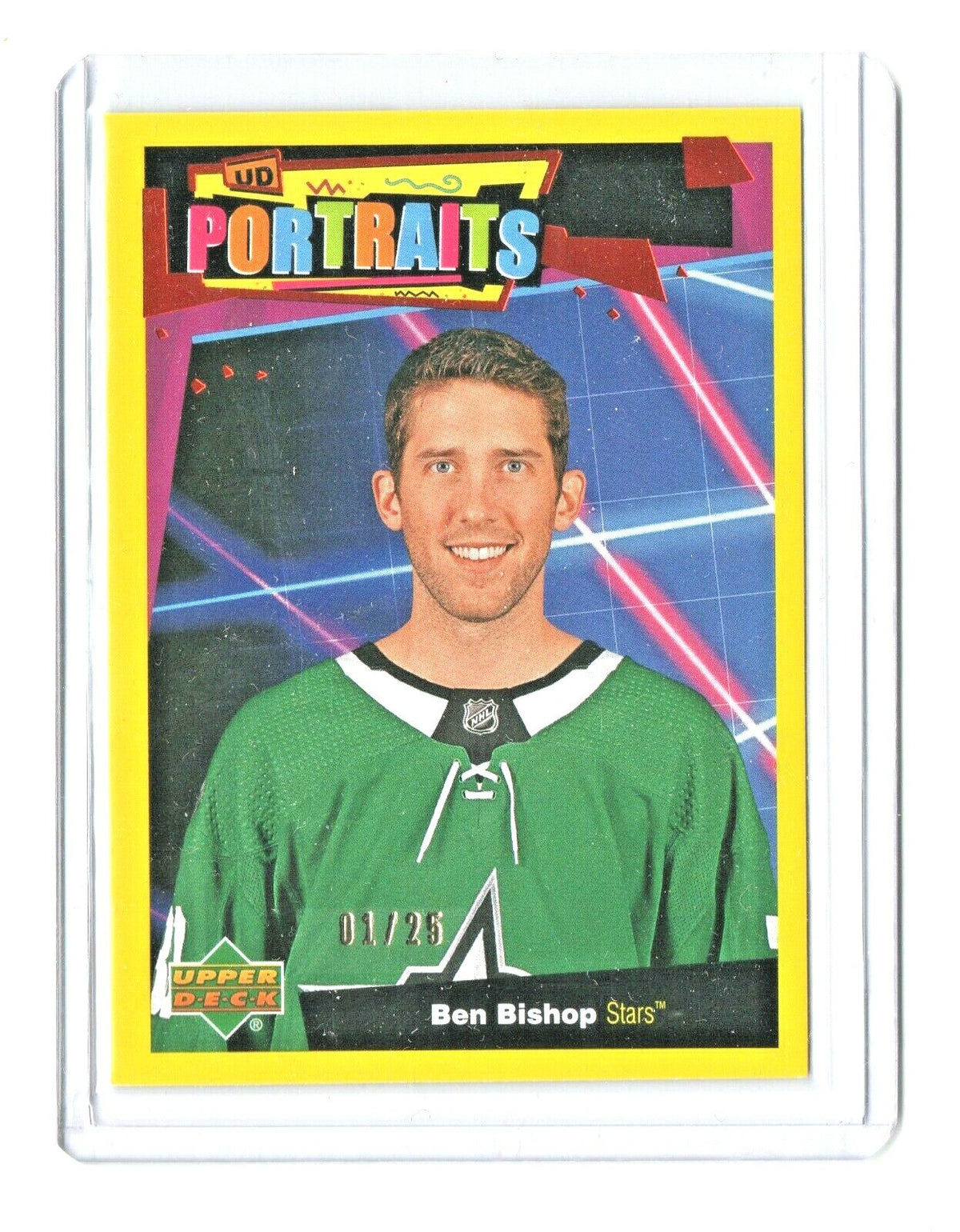 Upper Deck Series 1 Ud Portraits 2020-2021 BEN BISHOP   --  Gold Foil  -   01/25