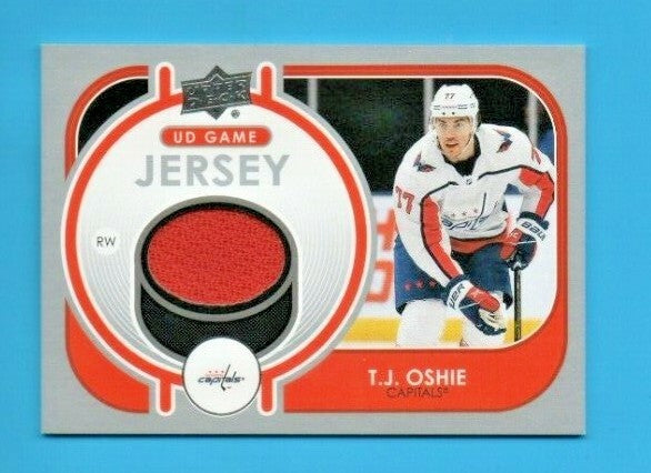 2021-22 UD Upper Deck Series 1 #GJ-TO Game Jersey  - T.J. Oshie - Capitals - Red
