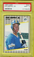 1989 Fleer Ken Griffey Jr. Mint ROOKIE CARD #548 Baseball RC Graded Mint PSA 9 