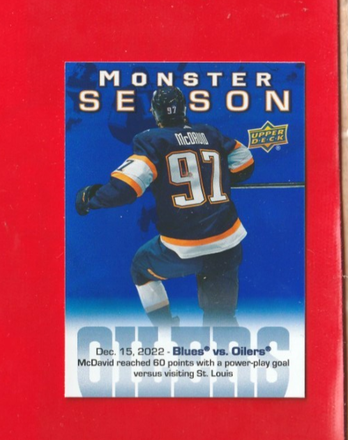 2023-24 UD Monster Season - CONNOR McDAVID - Edmonton Oilers - Card# MS-31