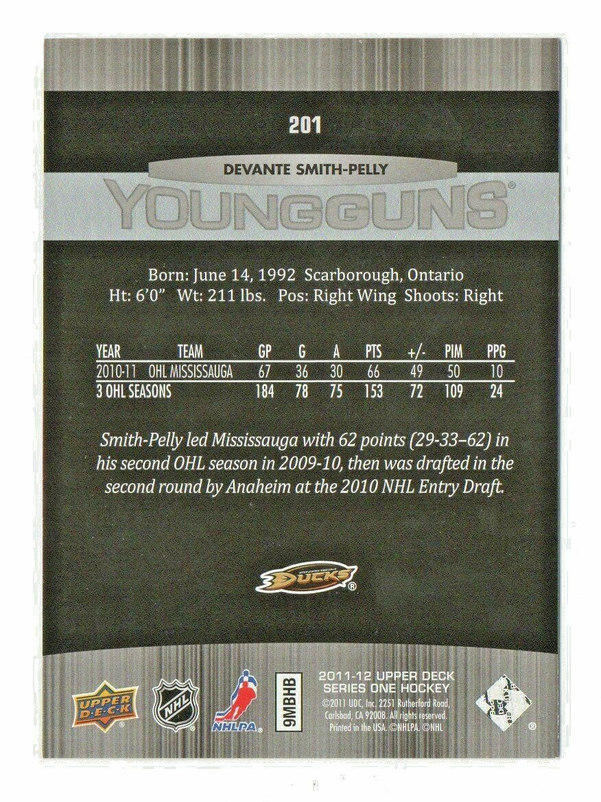 2011-12 Upper Deck #201 Devante Smith-Pelly YG Young Guns RC --  Anaheim Ducks