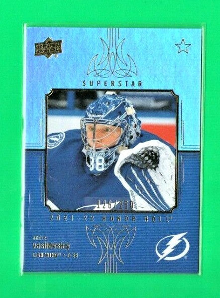 2021-22 Upper Deck Series 1 Andrei Vasilevskiy Honor Roll  SP # G-88  -  126/250