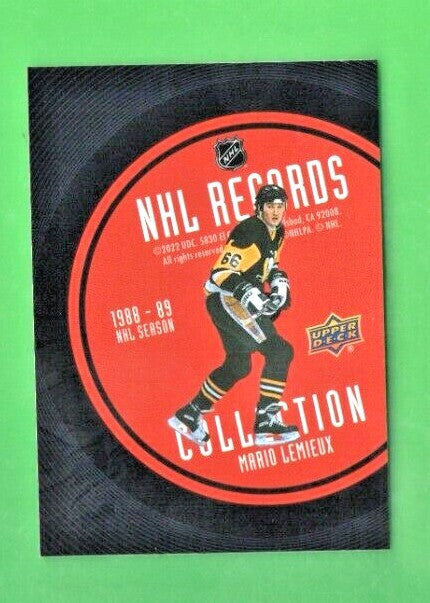 2021-22 Upper Deck Extended NHL Records Collection   Mario Lemieux SSP  Penguins