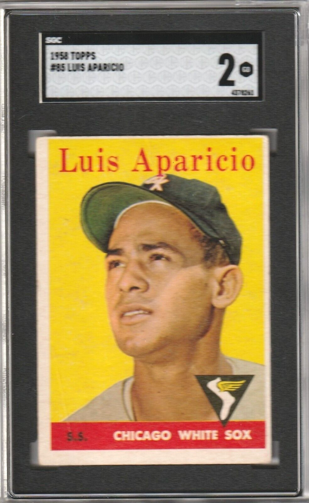 1958 Topps # 85  -  Luis Aparicio  -  Baseball Card  -  Chicago White Sox -  HOF