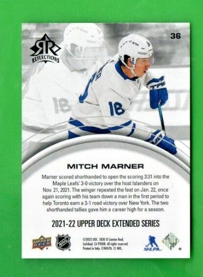 MITCH MARNER 2021-22 UD Extended  Triple Dimension AMETHYST  Reflections 102/300