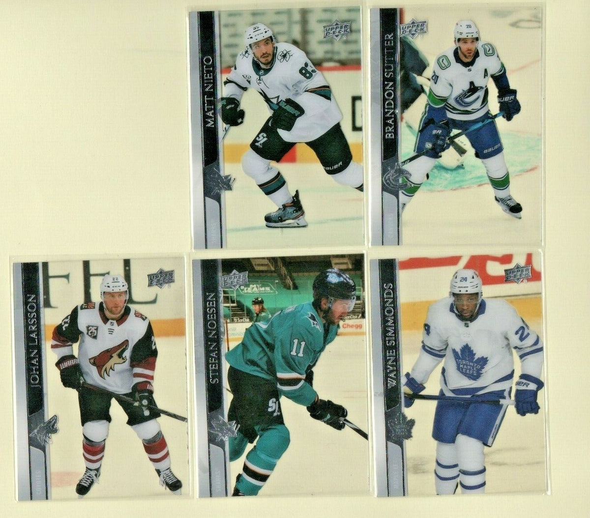 2020-21 UD EXTENDED HOCKEY BASE CLEAR CUT PARALLEL CARDS 501-700 U-Pick List
