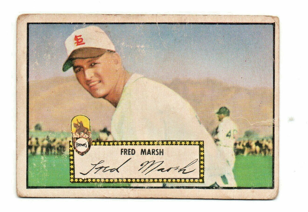 1952 TOPPS # 8 FRED FRANCIS MARSH - ST. LOUIS BROWNS  - ROOKIE CARD