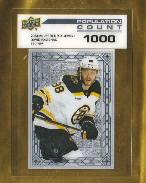 2023-24 Upper Deck Series 1  -  #PC-19   David Pastrnak  - Population Count 1000