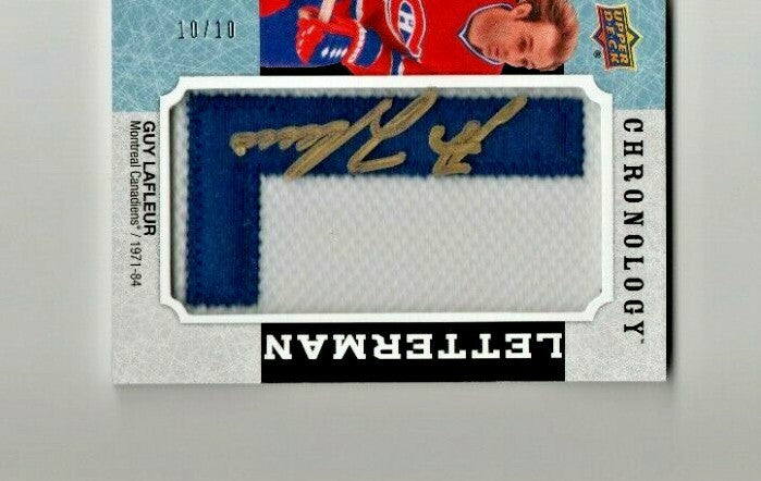 2018-19 Chronology Letterman Patches - Guy Lafleur  MONTREAL CANADIENS "L" 10/10