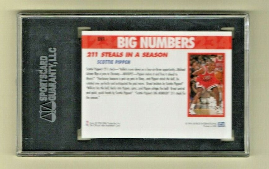 1994-95 NBA Hoops Big Numbers Rainbow #2 Scottie Pippen #BN9 HOF Chicago Bulls