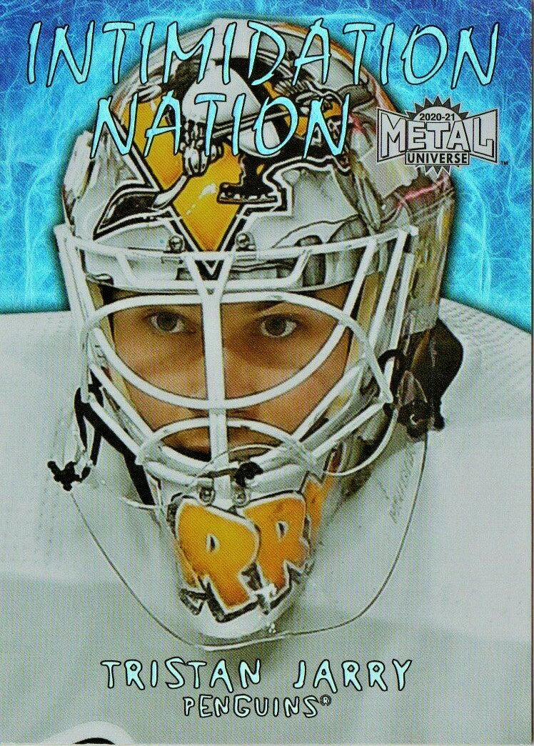 2020-21 UD NHL METAL UNIVERSE INTIMIDATION NATION #3 PENGUINS - TRISTAN JARRY