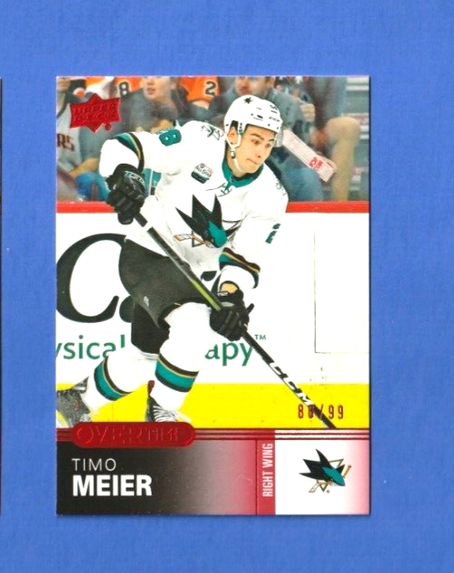 2019-20 Upper Deck Overtime Red #17 Timo Meier 86/99  San Jose Sharks