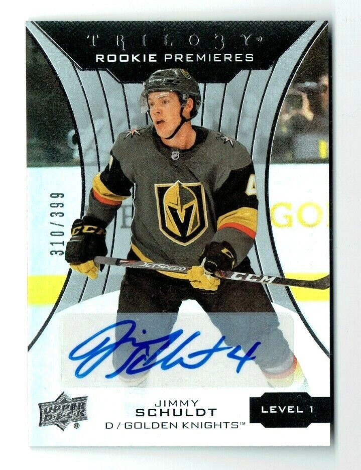 2019-20 Upper Deck Trilogy Rookie Premieres Silver 70 Jimmy Schuldt Auto 310/399