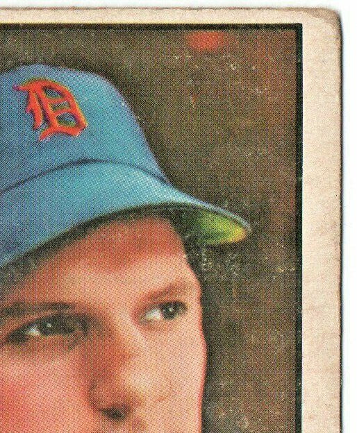 #25 JOHNNY GROTH 1952 Topps Baseball RED BACK DETROIT TIGERS