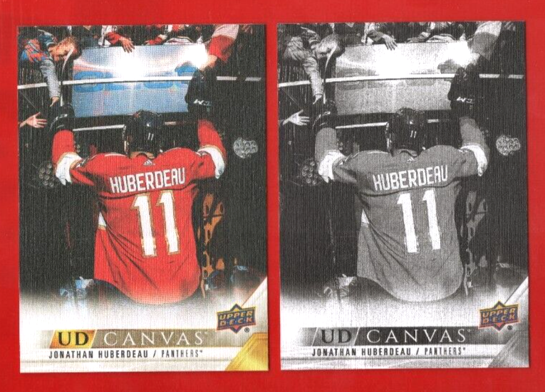 2022-23 Upper Deck Series 1 Jonathan Huberdeau UD Colored & Black Canvas Florida
