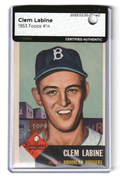 1953 Topps   -   Clem Labine #14  -  MBA AUTHENTIC    -   Brooklyn Dodgers