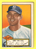 1952 Topps Baseball #53 -  Chris Van Cuyk - Brooklyn Dodgers RC- VG - Black Back