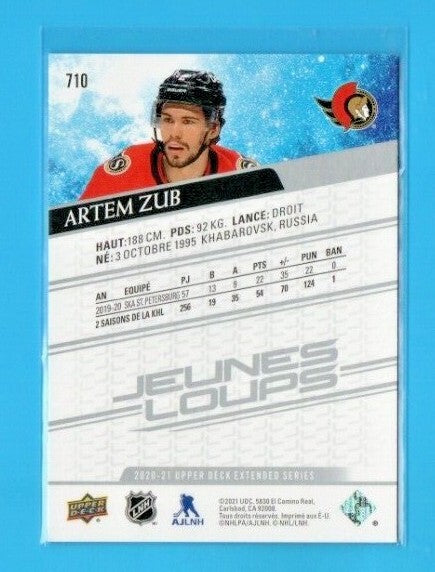 Artem Zub  2020-21 Upper Deck Young Guns French Jeunes Loups #710 - Senators