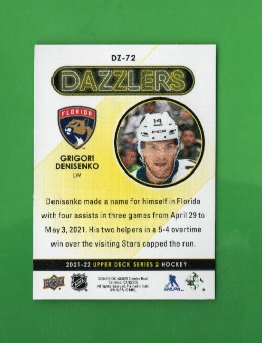 2021-22 Upper Deck Dazzlers RED #DZ-72  -  GRIGORI DENISENKO  - Florida Panthers