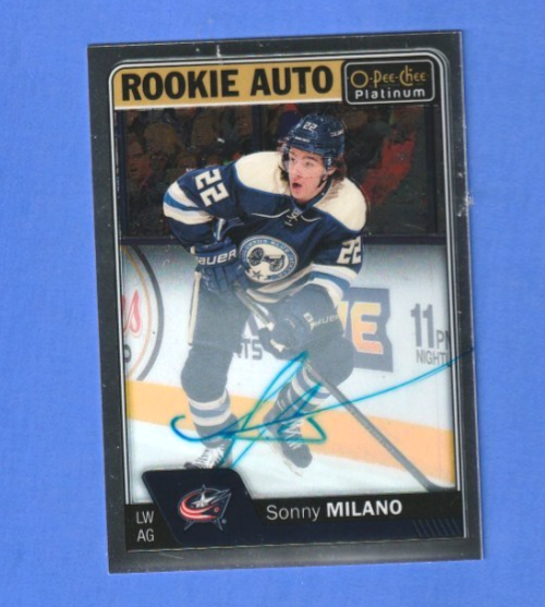 SONNY MILANO 2016/17 O-PEE-CHEE PLATINUM ROOKIE RAINBOW AUTOGRAPH AUTO  Columbus