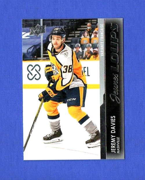 2021-22 Upper Deck Series 1 Jeremy Davies Young Guns RC #237 French Jeunes Loups