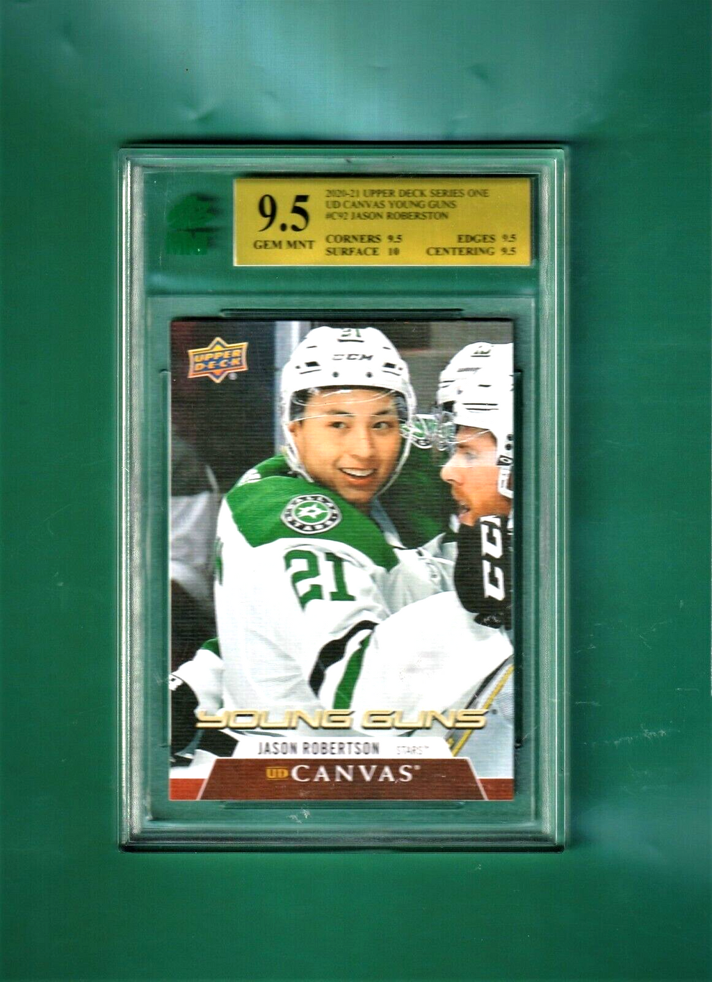 Jason Robertson - 2020-21 UD Series 1 Hockey Young Guns Rookie Canvas RC YG #C92