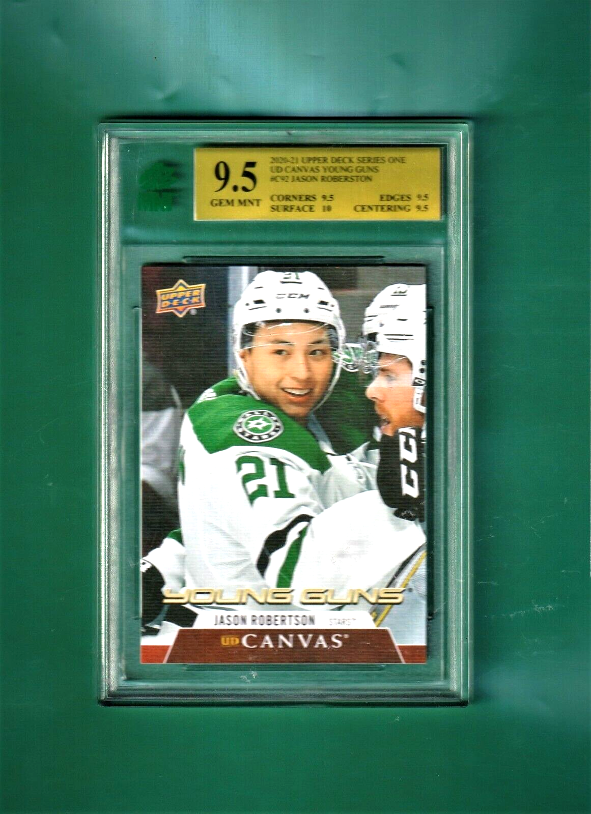 Jason Robertson - 2020-21 UD Series 1 Hockey Young Guns Rookie Canvas RC YG #C92