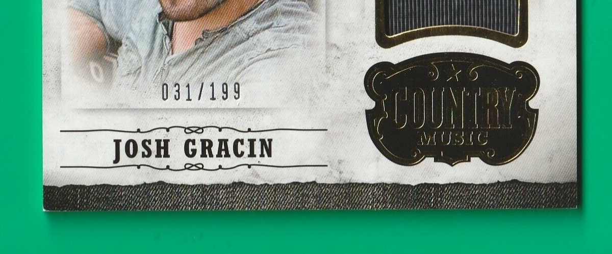 2014 Country Music -  Josh Gracin  -  Musician Materials -  GOLD  Relic #031/199