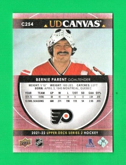 Bernie Parent 2021-22 Upper Deck Series 2 Canvas Retired Stars #C254 Flyers