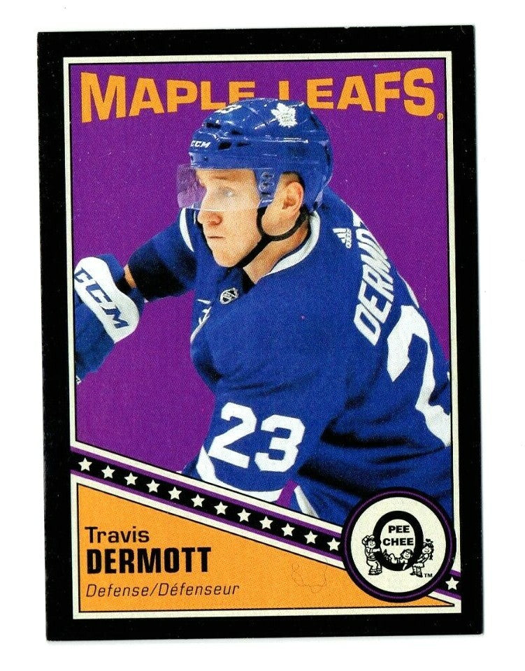2019-20 UD OPC O-Pee-Chee Retro Black Border #150 Travis Dermott 054/100 - Leafs