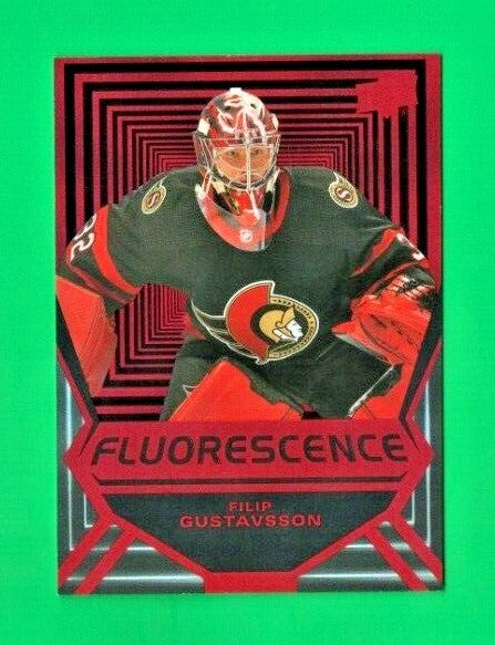 2021-22 UD Series 2 Hockey Filip Gustavsson  Fluorescence RED   FL-44 Senators